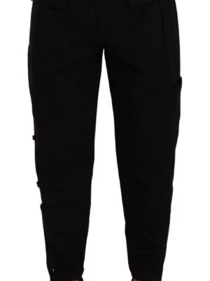 Dolce & Gabbana Chic Black Cargo Pants with Stretch Comfort