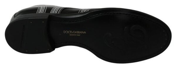 Dolce & Gabbana Elegant Black and White Derby Shoes - Image 3
