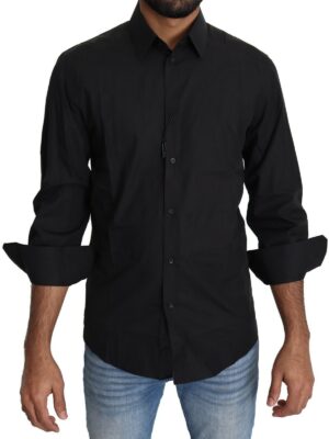 Dolce & Gabbana Elegant Black Slim Fit Dress Shirt