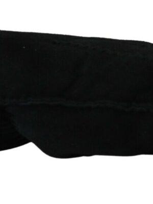 Dolce & Gabbana Elegant Black Leather Biker Gloves