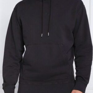 Hugo Boss Elegant Dark Blue Cotton Hooded Sweatshirt