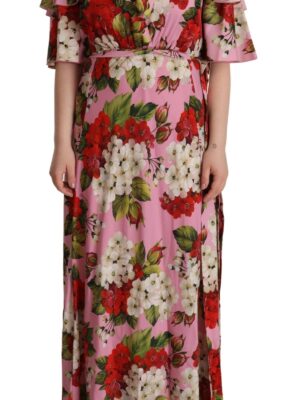 Dolce & Gabbana Enchanting Floral Silk Maxi Dress