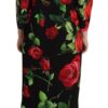 Dolce & Gabbana Elegant Floral Print Silk Sheath Dress - Image 4