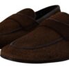 Dolce & Gabbana Elegant Brown Caiman Leather Loafers - Image 7