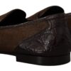 Dolce & Gabbana Elegant Brown Caiman Leather Loafers - Image 6