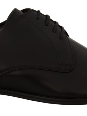 Dolce & Gabbana Elegant Black Leather Derby Shoes
