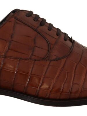 Dolce & Gabbana Elegant Exotic Crocodile Leather Formal Shoes