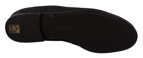 Dolce & Gabbana Elegant Jacquard Slide On Loafers Flats - Image 6