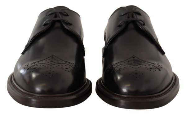 Dolce & Gabbana Elegant Black Derby Dress Shoes - Image 4