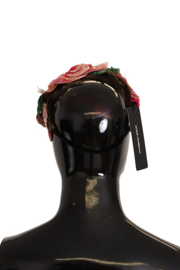 Dolce & Gabbana Multicolored Sequined Diadem Headband - Image 2