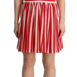 Dolce & Gabbana Elegant Striped Silk A-Line Mini Dress