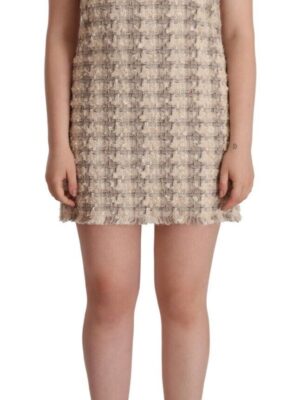 Dolce & Gabbana Chic Checkered Shift Mini Dress