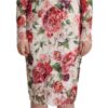 Dolce & Gabbana Elegant Sheath Lace Floral Midi Dress