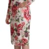 Dolce & Gabbana Elegant Sheath Lace Floral Midi Dress - Image 4