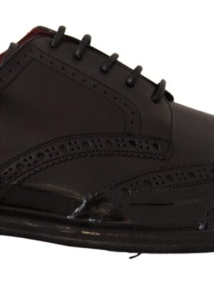 Dolce & Gabbana Elegant Calfskin Derby Oxford Wingtips