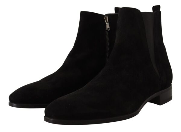 Dolce & Gabbana Elegant Suede Leather Chelsea Boots - Image 3