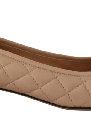 Salvatore Ferragamo Elegant Quilted Leather Pumps in Beige and Black