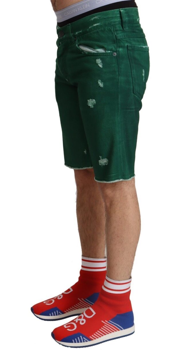 Dolce & Gabbana Chic Green Denim Bermuda Shorts - Image 2