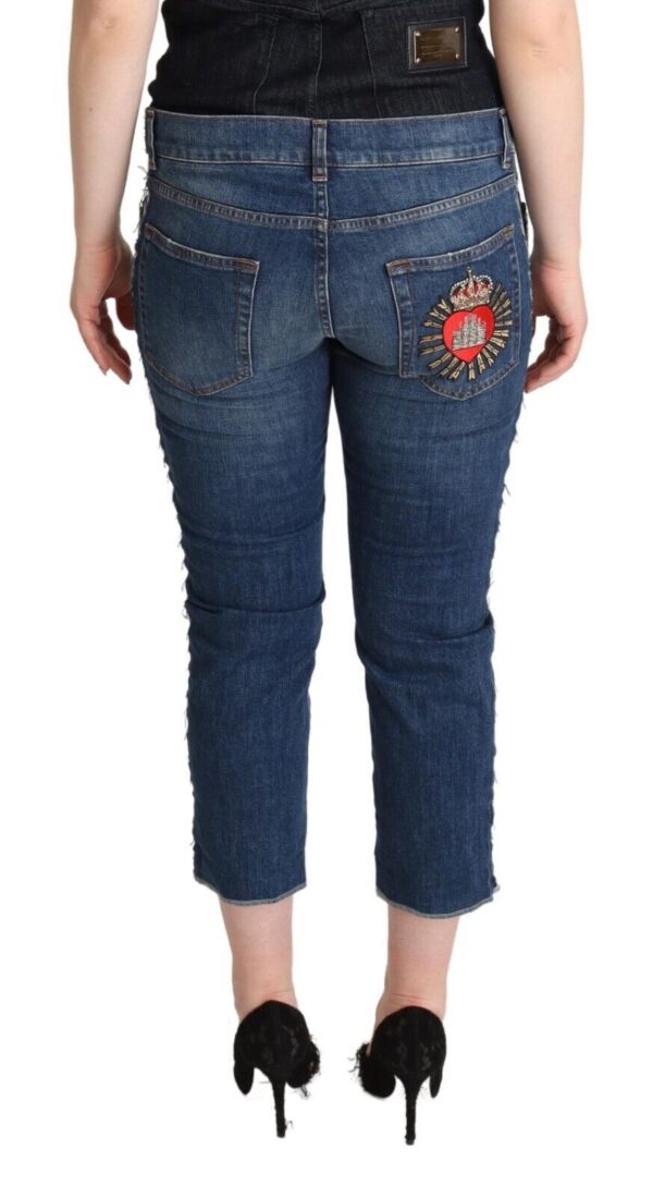 Dolce & Gabbana Elegant Mid-Waist Cropped Denim - Image 3