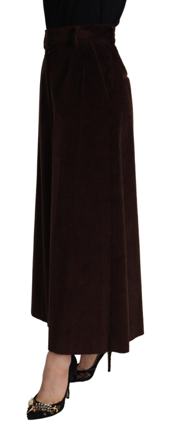 Dolce & Gabbana Chic Bordeaux High-Waisted Corduroy Pants - Image 2