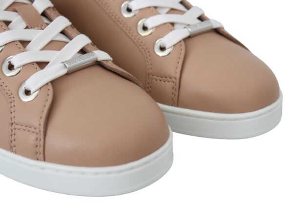Jimmy Choo Powder Pink Nappa Leather Sneakers - Image 3
