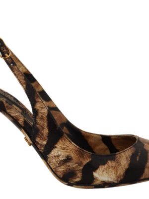 Dolce & Gabbana Tiger Pattern Slingback Heels Pumps