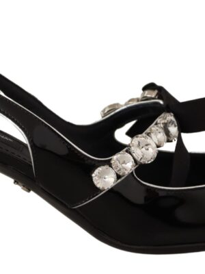 Dolce & Gabbana Elegant Crystal Slingback Heels Pump