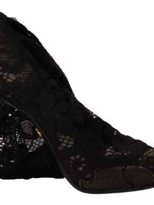 Dolce & Gabbana Elegant Stretch Sock Boots in Sleek Black