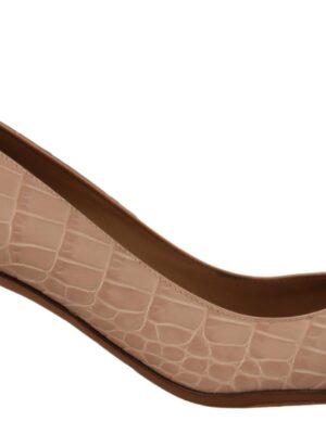 Dolce & Gabbana Elegant Beige Leather Pumps