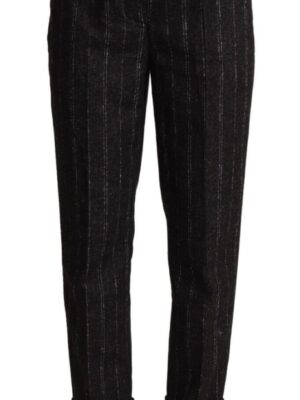 Dolce & Gabbana Elegant High-Waisted Striped Tapered Pants