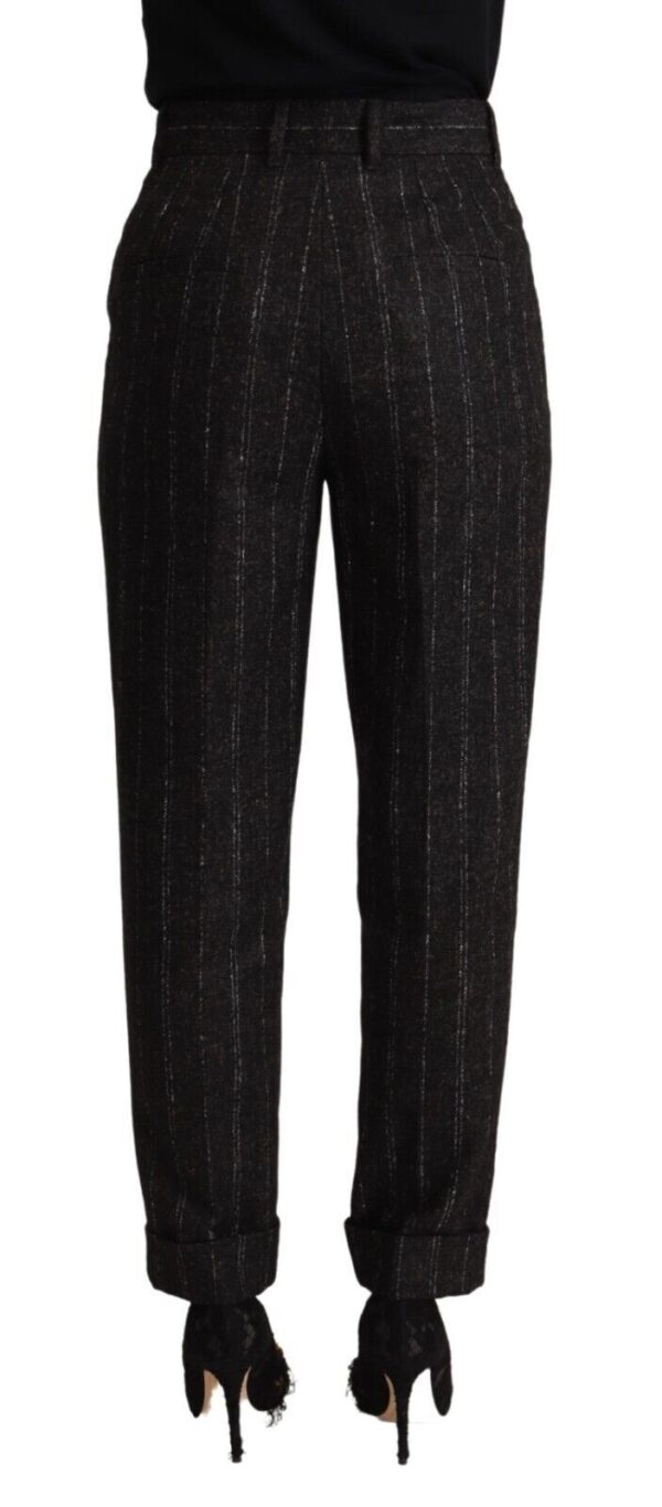 Dolce & Gabbana Elegant High-Waisted Striped Tapered Pants - Image 2