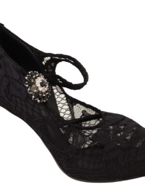 Dolce & Gabbana Elegant Black Lace Stiletto Pumps