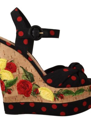 Dolce & Gabbana Multicolor Silk Blend Platform Heels