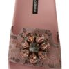 Dolce & Gabbana Floral Lace Crystal Embellished Slide Flats - Image 7