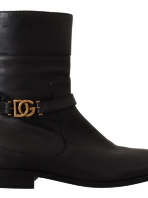 Dolce & Gabbana Elegant Leather Biker Boots