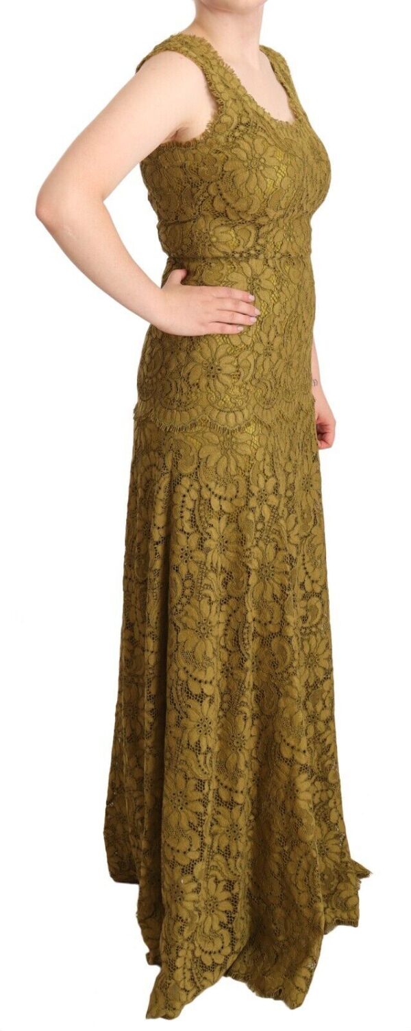 Dolce & Gabbana Elegant Lace Floor-Length Sleeveless Gown - Image 3