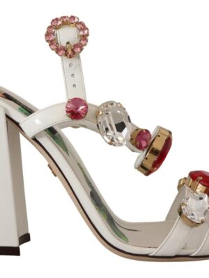 Dolce & Gabbana Keira Crystal-Embellished Ankle Strap Heels