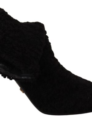 Dolce & Gabbana Elegant Black Mid-Calf Viscose Boots