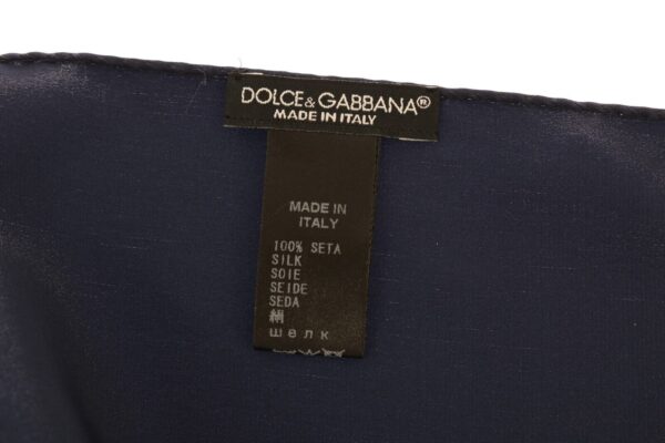 Dolce & Gabbana Elegant Silk Pocket Square in Lustrous Blue - Image 2