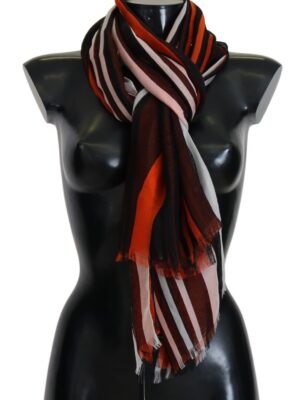 Dolce & Gabbana Elegant Multicolor Silk Fringed Scarf