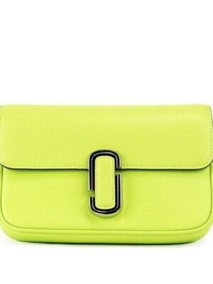Marc Jacobs The J Marc Green Glow Smooth Leather Shoulder Crossbody Handbag