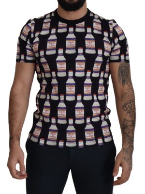 Dolce & Gabbana Elegant Black Bacio Di Venere Print Tee