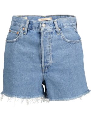 Levi's Chic Fringed Hem Denim Shorts in Light Blue