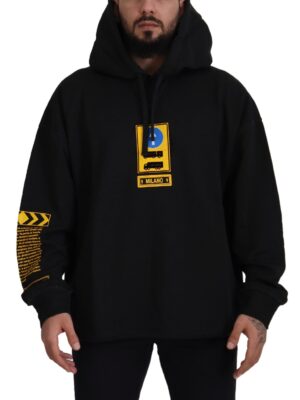 Dolce & Gabbana Elegant Black Cotton Hooded Sweater