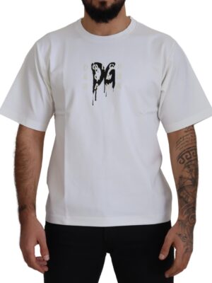 Dolce & Gabbana Timeless White Logo Crewneck Tee