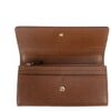 Burberry Porter Tan Grained Leather Embossed Continental Clutch Flap Wallet Brown - Image 3