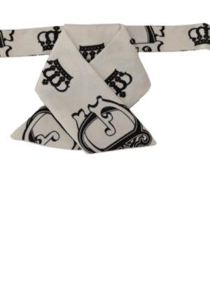 Dolce & Gabbana Elegant Silk Crown-Patterned Bow Tie
