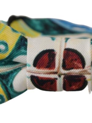 Dolce & Gabbana Elegant Silk Majolica Print Bow Tie