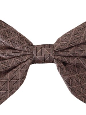Dolce & Gabbana Elegant Silk Gray Bow Tie - Men's Formalwear