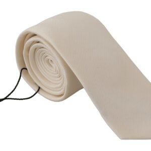 Dolce & Gabbana Elegant White Silk Men's Tie